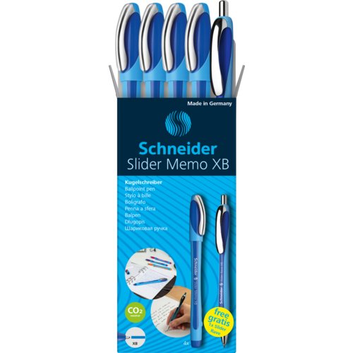 Kugelschreiber Etui mit 4x Slider Memo XB + 1x Slider Rave gratis