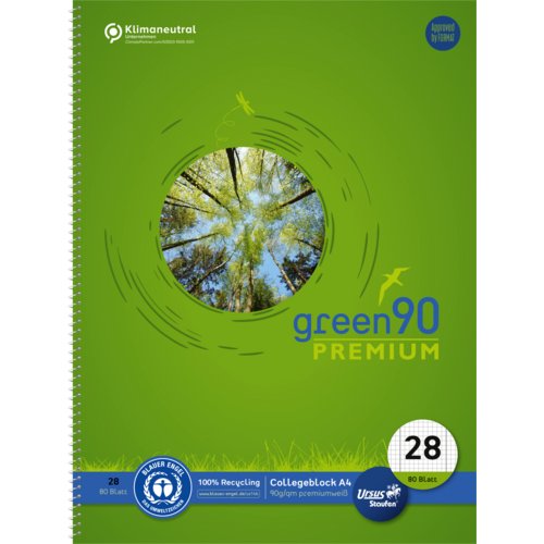 Collegeblock green90, Premium, Staufen® green