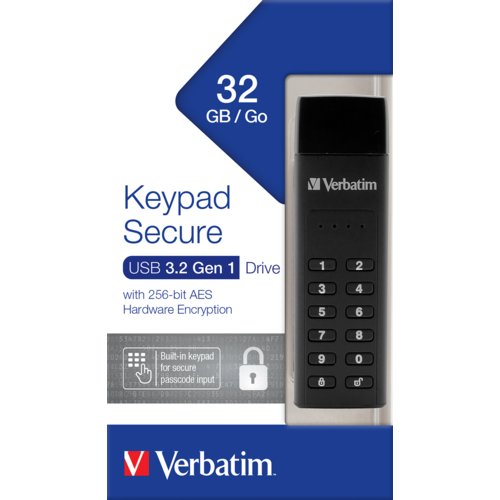 USB 3.0 Stick Keypad Secure (Typ A), Verbatim