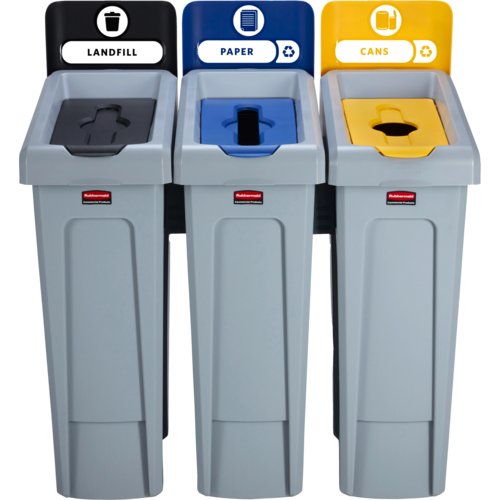 Recycling-Station Slim Jim®, 3 Behälter, Rubbermaid®