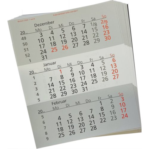 Kalenderersatzblätter