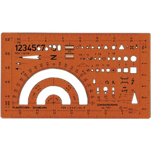 Katasterschablone Planzeichen I, fisher SPACE PEN