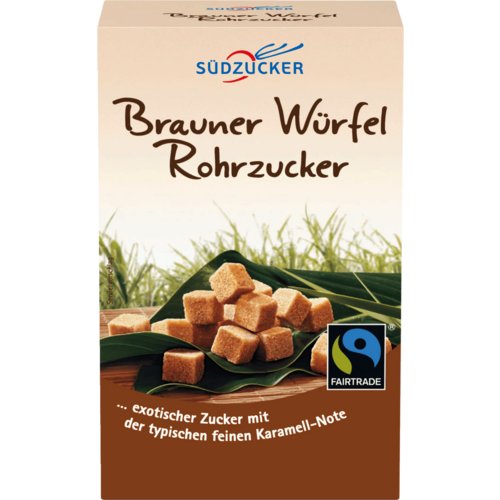 Brauner Würfel-Rohrzucker