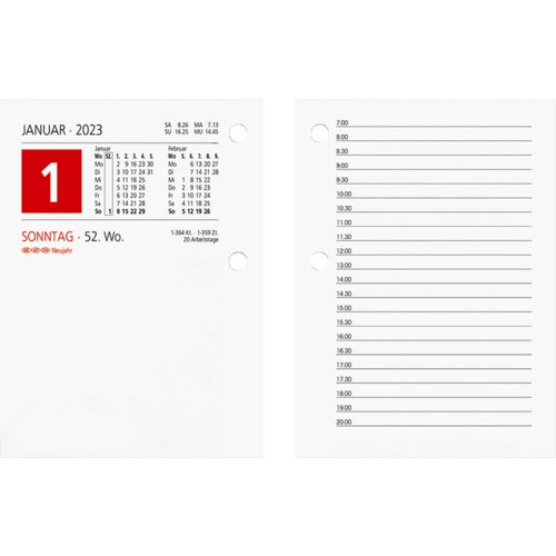Umlegekalender-Ersatzblock 336g
