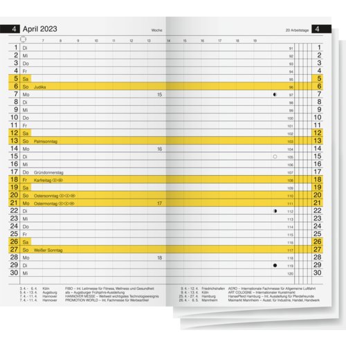 Ersatzkalender Miniplaner d 15