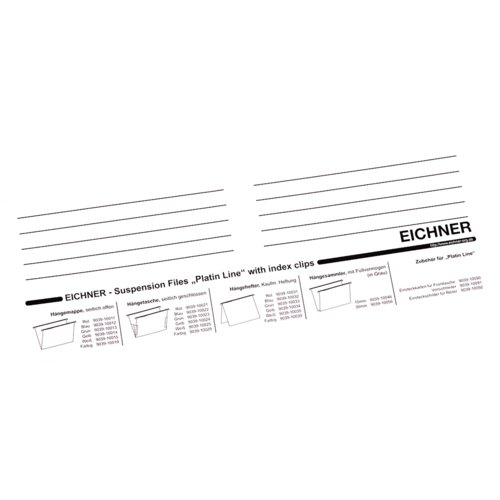 Einsteckkarten für die Serie Platin Line, EICHNER