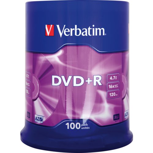 DVD+R 4,7 GB matt silber, Verbatim