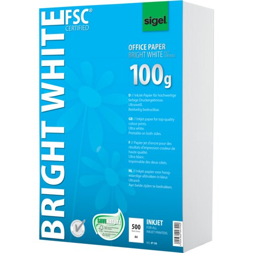 Inkjet-Papier Bright White, sigel