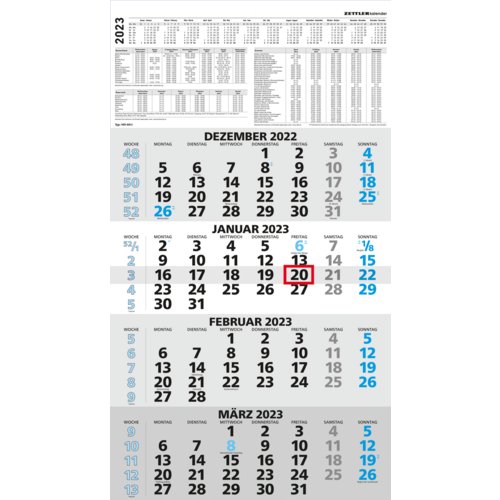 Viermonatskalender 959