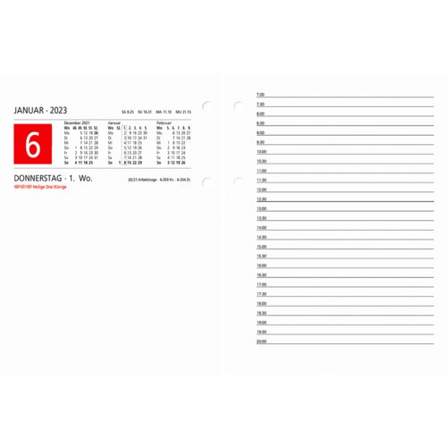 Umlegekalender-Ersatzblock 338