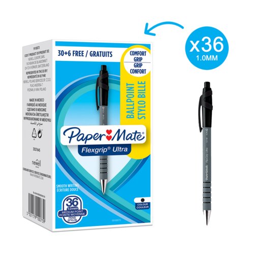 Kugelschreiber FlexGrip® Ultra RT, Vorteilspackung 30+6, PaperMate®