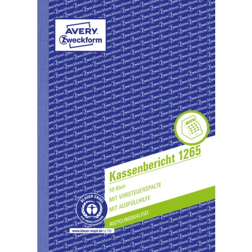 Kassenbericht Recycling, AVERY Zweckform®