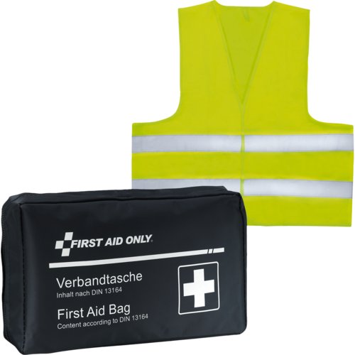 Verbandtasche für Motorrad inkl. Warnweste, FIRST AID ONLY®