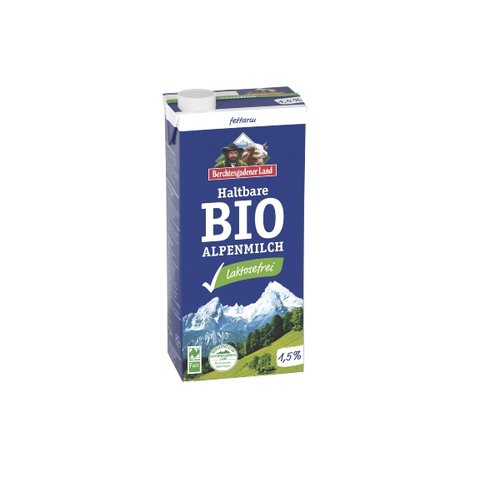 Haltbare Bio-Alpenmilch, laktosefrei