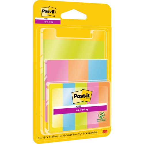 Super Sticky Notes Kombipack, Post-it® Notes Super Sticky