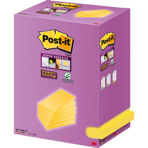 Super Sticky Notes im Karton, Post-it® Notes Super Sticky