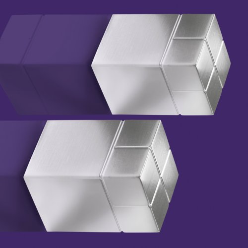 SuperDym-Magnet C30 "Ultra-Strong", Cube-Design, Aluminium, sigel