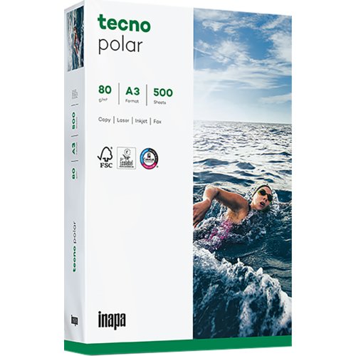 Recycling-Kopierpapier tecno® polar, inapa Deutschland