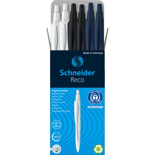 Kugelschreiber Reco farbsortiert, 5 + 1 gratis, Schneider