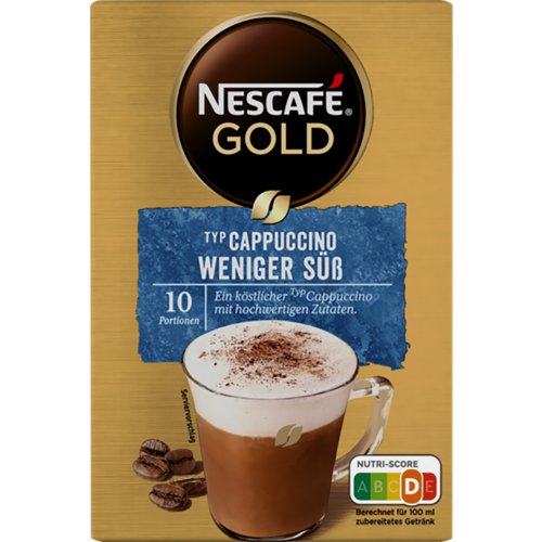 Instantkaffee Nescafé Gold Typ Cappucino, Weniger Süß, NESCAFE
