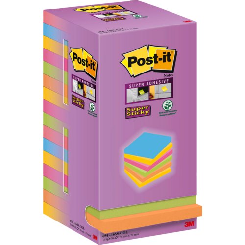 Super Sticky Notes, farbig