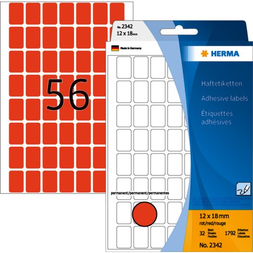 Vielzwecketikett farbig, 12 mm breit, HERMA