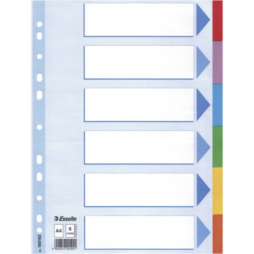 Blanko-Register aus Karton, durchgefärbt, ESSELTE®