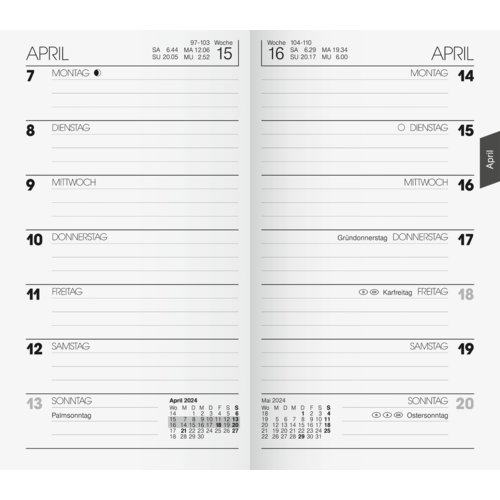 Ersatzkalender für Taschenkalender