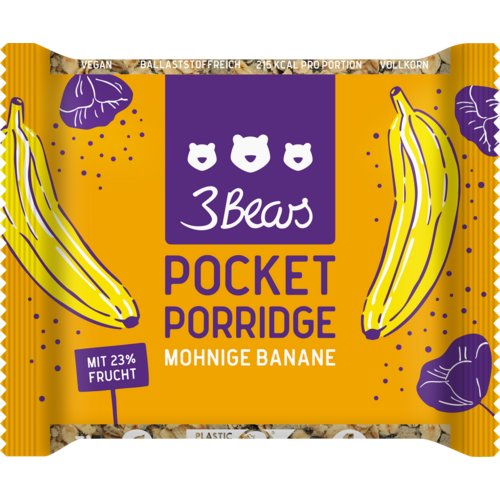Pocket Porridge - Mohnige Banane, 3Bears