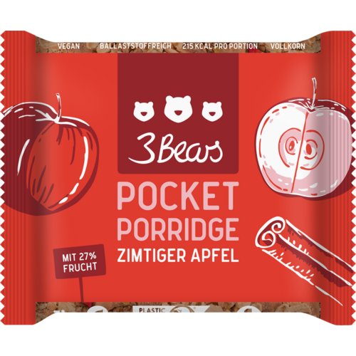 Pocket Porridge - Zimtiger Apfel, 3Bears