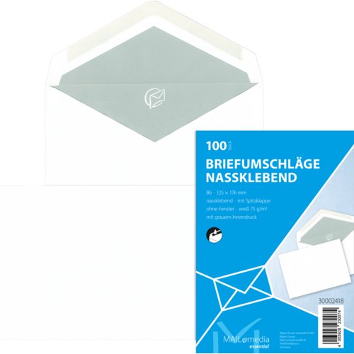 Briefumschlag DIN B6 Kleinpackung