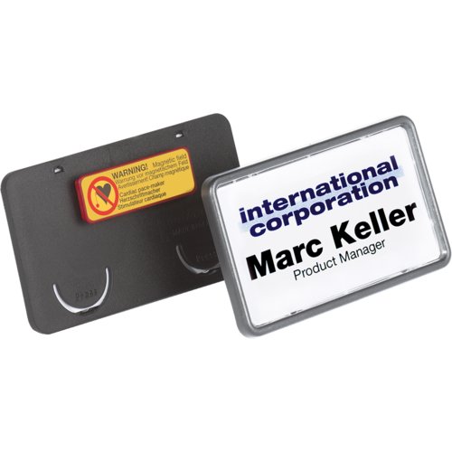 Namensschild CLIP CARD mit Magnet