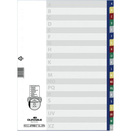 Register A-Z, Kunststoff, DURABLE