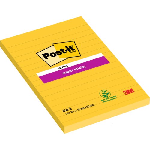 Super Sticky Notes, liniert