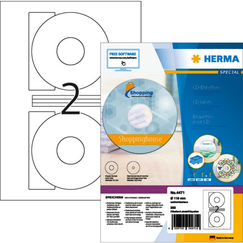 CD-Standard-Etikett, HERMA