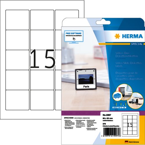 Etikett SPECIAL für Datenträger, HERMA