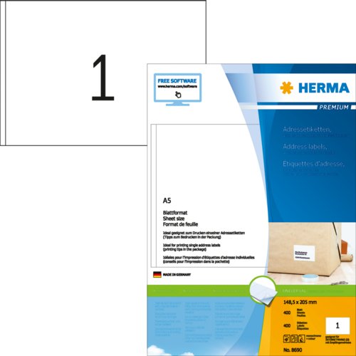 Etikett PREMIUM A5, HERMA