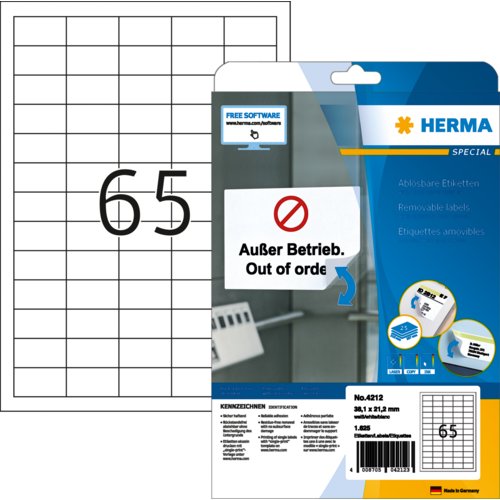 Universal-Etikett SPECIAL, mit Rand, PG mit 25 Blatt, HERMA