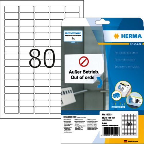 Universal-Etikett SPECIAL, mit Rand/Eckenabrundung, PG mit 25 Blatt, HERMA