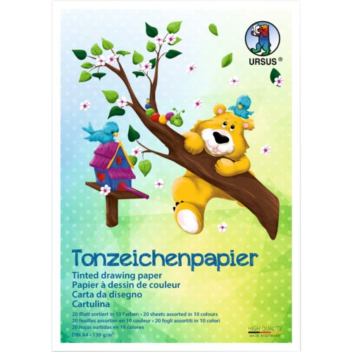 Tonzeichenpapier-Block, Intensivfarben