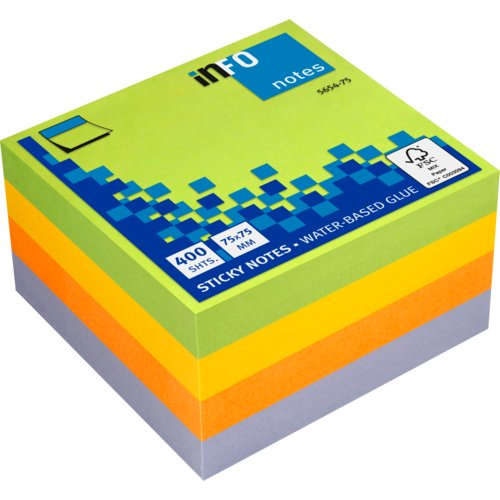 Haftnotiz Sticky Notes Würfel, inFO notes