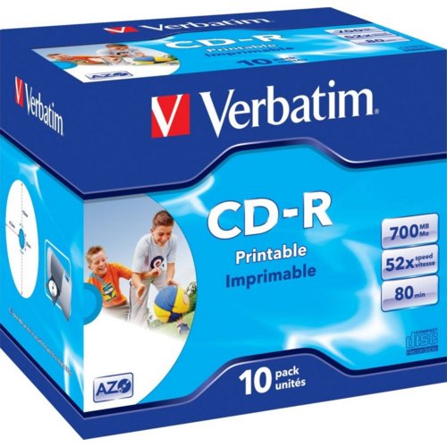 CD-R, Inkjet Printable Surface, DataLife Plus, AZO, Verbatim