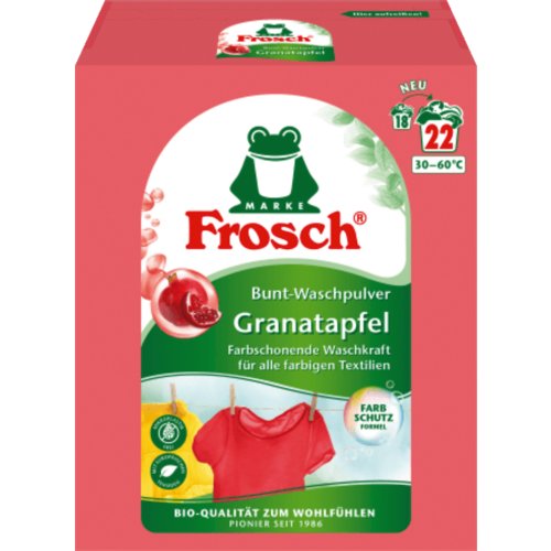 Bunt-Waschpulver, Granatapfel, Frosch