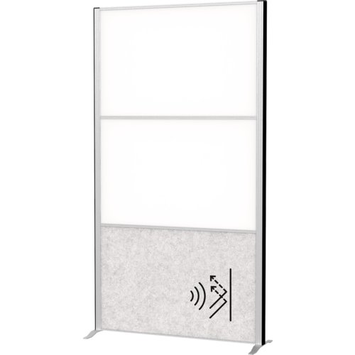 Stellwandsystem MAULconnecto, 2x Whiteboard, 1x Akustik