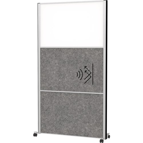 Stellwandsystem MAULconnecto, 1x Whiteboard, 2x Akustik