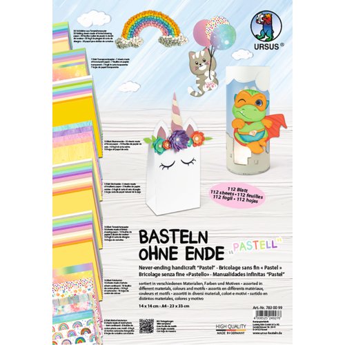 Bastelsortiment "Basteln ohne Ende pastell"