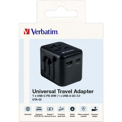 Universal-Reiseadapter UTA-02, Verbatim