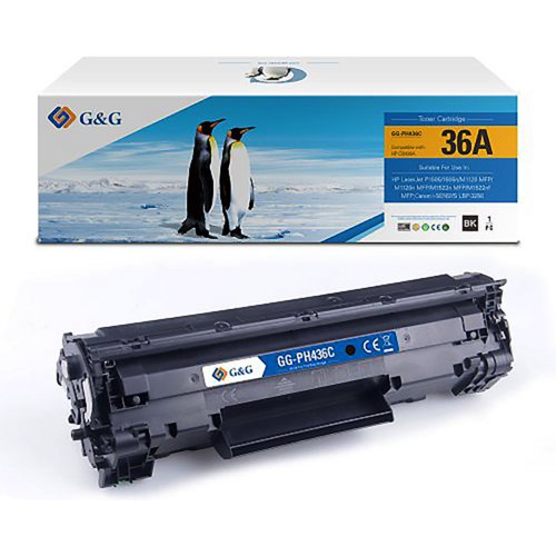 Toner kompatibel zu HP 36A, Canon 725, G&G