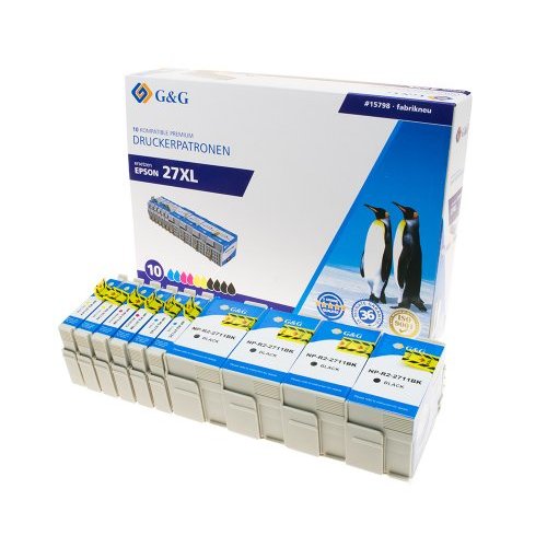 Inkjetpatrone kompatibel zu Epson 27XL Multipack, G&G