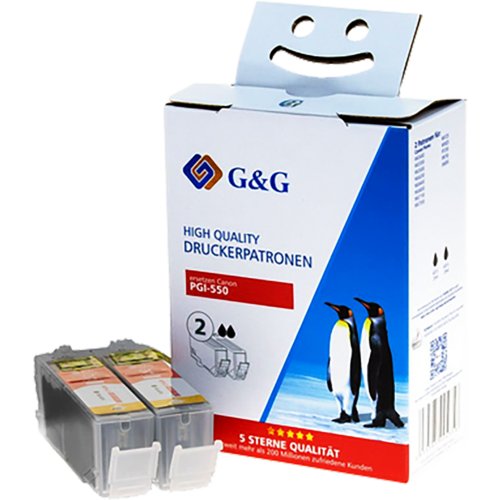 Inkjetpatrone Doppelpack kompatibel zu Canon PGI-550PGBKXL, G&G